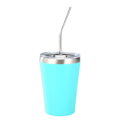 Miniatyrbilde 1 av 4: Rustfrie Barnekrus med Sølebestandig Lokk, Sugerør & Silikonhylser, 355 ml, BPA-frie, Isolerende, for Kalde & Varme Drikker Style 2