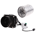Miniatyrbillede 1 af 5: Kompakt og bærbar udsugningsventilator med kanalrør og ventilationsrør [DB] Fan 1m tube