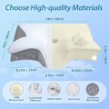 Miniatyrbilde 1 av 7: Fjärilpute nakkepute sovepute memory foam langsom gjenoppretting hotell null trykk pute kjerne cervikal grey