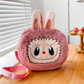 Miniatyrbild 1 av 4: Tecknad axelremsväska, Labubu crossbody-väska, rosa, 26*11*29 cm