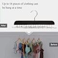 Miniatyrbilde 3 av 4: Slipshenger med metallkroker, plassbesparende slipsholder for menn – Slips- og beltehenger i tre med stor kapasitet for garderobe black