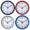 Round Wall Clock Bedroom Kitchen Clocks Quartz Silent Movement Home Decor Red