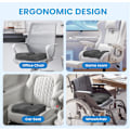 Miniatyrbilde 6 av 7: Kontorstolpute Ekstra Stor Memory Foam Sittepute, Ergonomisk Sittepute for å Lindre Isjias og Smerte Forårsaket av Langvarig Sitting black