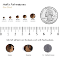 Pikkukuva 4 / 4: 6000 Heta Fixeringar Strasskiviä, Savu Topaasi, SS10, 2,7-2,9 mm Vaatteisiin & Askarteluun Savu Topaasi Smoked Topaz SS10
