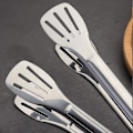 Miniatyrbilde 3 av 5: 8 stk rustfrie kjøkkentenger, kaketang grilltang matpinsett serveringstang for servering matlaging baking steking buffet salat (2 størrelser)