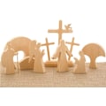 Miniatyrbild 1 av 5: Träscen för påsk - Liten påskkrubba Jesuskrubba Dekorationer