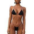 Miniatyrbillede 1 af 5: Dame Halter String Bikini Sæt Sexet Thong Cheeky Todelt Badedragt -r (S)