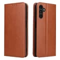 Fierre Shann PU Läder Textur Telefonfodral För Samsung Galaxy A56 5G [BR]_jar Brown