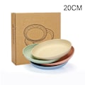 Miniatyrbilde 1 av 9: Lette tallerkener 4 stk. uknuselige fat og tallerkener, giftfrie, trygge og sunne for barn, barn og voksne 20cm