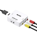 Miniatyrbilde 2 av 7: HDMI til AV/RCA 1080P Signalomformer Universal Svart Black Svart