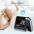 Miniatyrbillede 7 af 7: LCD-vækkeur Radiostyret ur LED Radiostyret vækkeur Snooze-alarm Bordur med projektion