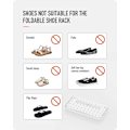 Miniatyrbilde 4 av 8: Sammenleggbar skoholder veggmontert 4 stk, skohylle sammenleggbar skohylle hengende hylle for skooppbevaring oppbevaring for sko vegg hylle for sko uten White