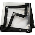Miniatyrbild 2 av 5: BeGrit 2M x 3M Waterproof Transparent Tarp with Eyelets Weather Resistant