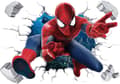 Spider-Man Bryter Genom Väggdekal 3D Röd Spindel Väggdekor Barnrum Vardagsrum Väggdekor 40x60 cm (Spider-Man)