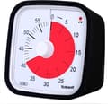 Visual Timer 60 Minutes Black, Classroom Countdown Timer for Kids Adjustable Volume 10x10cm black