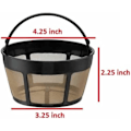 Miniatyrbillede 3 af 5: GOLDTONE Genanvendeligt 8-12 Kopper Kaffe Filter Passer Hamilton