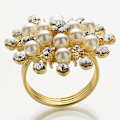 Miniatyrbilde 3 av 5: Serviettringer Sett med 12 - Blomst Perle Rhinestone Serviettring H G