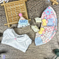 Miniatyrbild 3 av 3: 1 set Labubu-kläder, glasset - födelsedagshatt + topp + camisole kjol^^ou 1