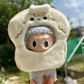 Miniatyrbild 4 av 7: /NC/Labubu Lyxig Designer Mjuk Leksak Labubus Docka med Exklusiv Kläduppsättning (Inkluderar Inte Docka) Bread flakes round eyes