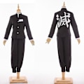 Miniatyrbilde 3 av 6: Demon Slayer Kimetsu No Yaiba Tanjirou Kamado Cosplay Kostyme Kimono Jul Anime Uniform Sett for voksne og barn - Perfekt 5-delt sett 5 piece set 5 piece set L