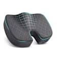 Miniatyrbilde 1 av 7: Kontorstolpute Ekstra Stor Memory Foam Sittepute, Ergonomisk Sittepute for å Lindre Isjias og Smerte Forårsaket av Langvarig Sitting black