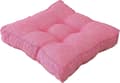 Setepute, tykt polstret polyester med PP-bomullsfyll, for spisestoler, benker og gulv, rosa, 45 x 45 x 10 cm