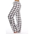 Miniatyrbilde 5 av 5: Pyjamasbukser for kvinner med lommer, myke flanellrutete pyjamasbukser for kvinner CNR grå gray M