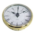 Miniatyrbillede 3 af 9: 2,76 tommer/ 70 mm rund kvartsurindsats GoldenTrim romertal kvartsbevægelse til køkken hjem soveværelse kontor
