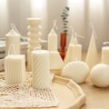 Miniatyrbilde 3 av 5: Lysformer Lys Stearinlys DIY Støpeformer i Silikonform konisk Konisk