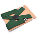 Miniatyrbillede 1 af 8: Herr Hängselhängslen seler 5 cm ryg Heavy Duty Biker Snowboard Bukser Elastiske 4 klemmer Green