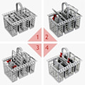 Miniatyrbilde 4 av 5: Bestikkurv til oppvaskmaskin (avtagbart håndtak)