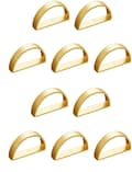 Servettringar, Guld Zinklegering Halvmånedesign, Set Om 10 För Bröllop, Middagar, Födelsedagar Och Semesterfester