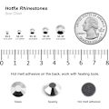 Miniatyrbilde 4 av 4: 8000 Varmefikserende Rhinestones, Sølv Hematitt, SS6, 1.9-2.1mm for Klær & Håndverk Sølv Hematitt Silver Hematite SS6