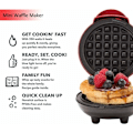 Miniatyrbillede 4 af 4: Mini-vaffeljern, Elektrisk Non-Stick Vaffeljern til Individuelle Vafler, Paninier, Pandekager, Hash Browns, Hurtig Morgenmad, Frokost eller Snacks-Fei Yu