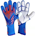 Miniatyrbillede 1 af 2: Målmandshandsker Fodboldhandsker til unge Professionelle latex fodboldhandsker til mænd med fingerbeskyttelse til træningskamp C. C. Size9