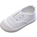 Miniatyrbilde 1 av 3: Canvas slip-on sneakers løpesko for gutter og jenter ---- Hvit (Størrelse 22)