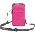 Pikkukuva 1 / 5: Puhelinvyö, Ristiinasettava Puhelinlaukku, Ulkoilureissun Nylon Olkalaukku, Vyölenkillä Karabiinikoukulla vaaleanpunainen rose Red 9*16.5*3.0CM