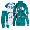 Miniatyrbilde 1 av 3: Squid Game 2 Spiller Cosplay Kostyme Treningsdress komplett klessett Nr.246 Nr.246 130cm