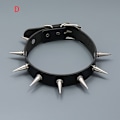 Pikkukuva 4 / 9: Punk Rock Niitti PU Nahka Kaulakoru Miesten Muoti Niitit Piikki Hobnails Choker Solisluu Kaulakoru Type A-Short Nails