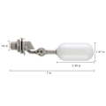 Miniatyrbild 2 av 5: 3-delars flottörventilsats, 1/2-tums vattenförsörjningsrör flottörventil med justerbar arm för simning P