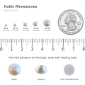 Miniatyrbilde 4 av 4: 8000 stk Hotfix Krystaller AB Rhinestones for Håndverk, SS6 (1,9-2,1 mm) Crystal AB Crystal AB SS6