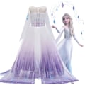 Miniatyrbilde 1 av 9: Elsa Prinsesse Kostyme Frozen Elsa Kjole cm Lyseblå Light Blue 120