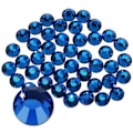 Miniatyrbillede 1 af 3: 576 stk. limfikserede flade rhinsten glasdiamantsten til neglekunst håndværk dekorationer tøj sko Safir Sapphire 576pcs