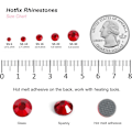 Miniatyrbilde 4 av 4: 8000 stk Siam Røde Hotfix Rhinestones for Håndverk, SS6, 1,9-2,1 mm Siam Siam SS6