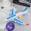 Miniatyrbillede 3 af 5: Elektrisk flyvemaskinemodel legetøj med bevægelige blinkende lys og lyd