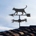 Miniatyrbild 7 av 8: Katter Metal Väderflöjel Djur Möss Vindflöjel Tak Väderflöjel Väderriktningsindikator Trädgårdsstaty Väderkvarn för Garden Gazebo Farm