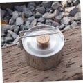 Miniatyrbild 8 av 8: Mjölkmatlagningskastrull med Bento-stöd i stål för direkt utomhuskokare Picknick Bärbara tillbehör Kokande lock Kök Kaffekokare Soppa
