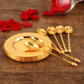 Miniatyrbild 5 av 8: 1 set set i europeisk stil Fat Dräneringsställ Tårta Cupcake-ställ Gyllene serveringsbricka Rund mattallrik Bröllopscupcake-ställ Mat