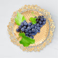 Miniatyrbild 5 av 8: Fruktbricka Gulddekor Soffbordsdekor Organizer Serveringsförvaringsbricka Delikat serveringsbricka Soffbordsbricka Serveringsfat Tekopp