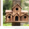 Miniatyrbild 7 av 8: Fågelvilla Trä Fågelhus Fågelvedsmatare Utomhus Fågelhus Stuga Fågelhusburar Fågelbon Fågelhus Dekorativ fågelholk Fågel